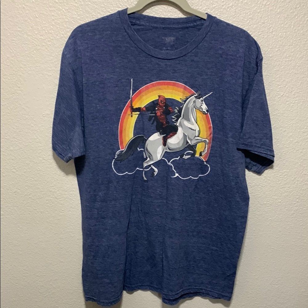 Marvel Blue Short Sleeve Tee with Vibrant Graphic